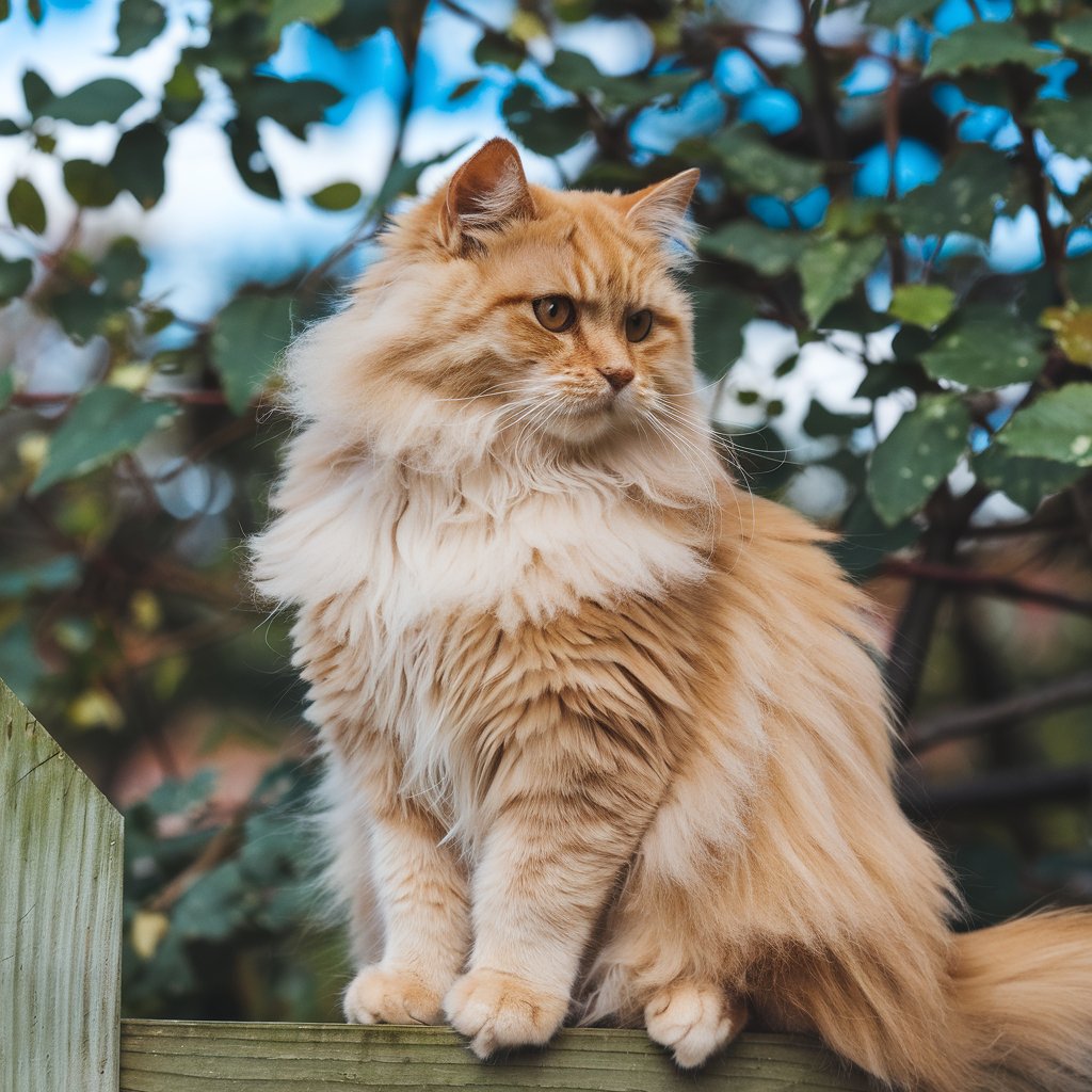 Fluffy orange cat hd image