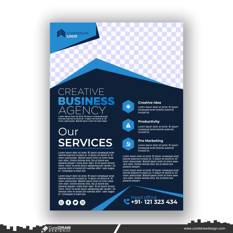 flyer design premium design vector cdr template download