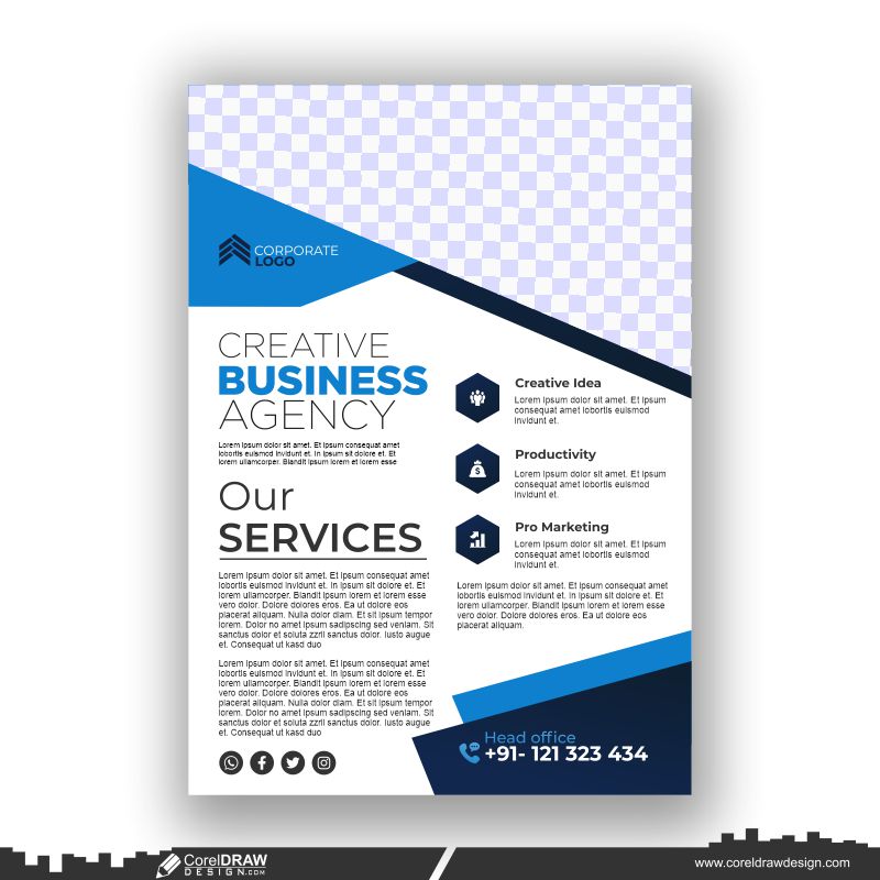 flyer design premium free design vector cdr template