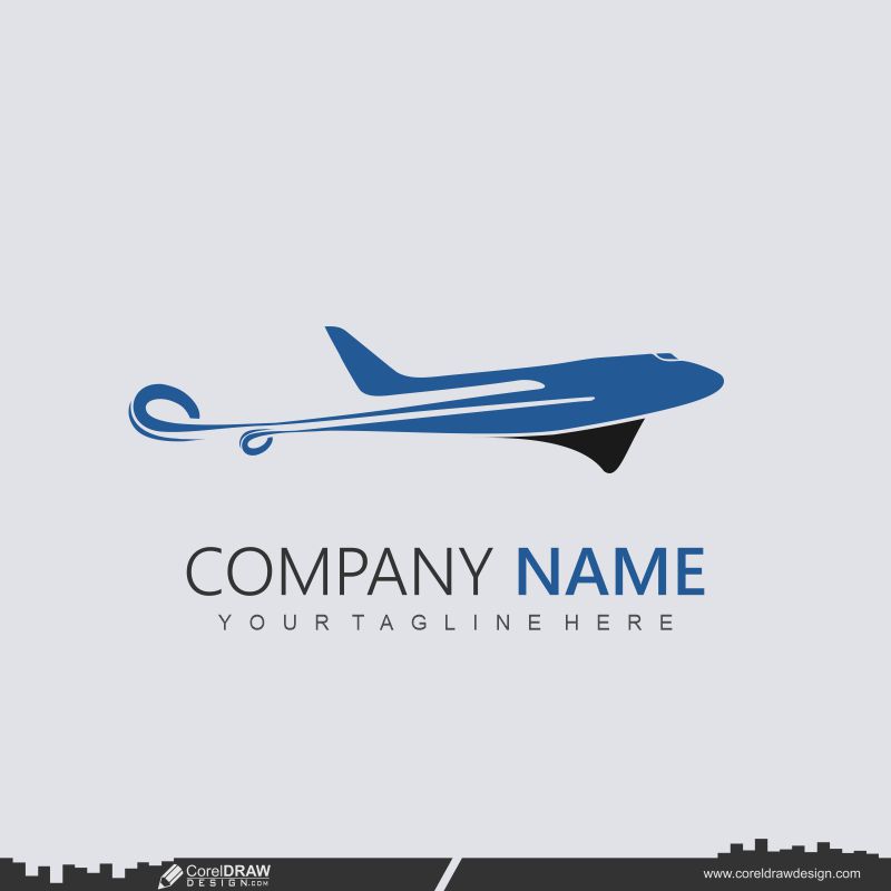 Download Flying Airplane logo icon design vector cdr | CorelDraw Design ...