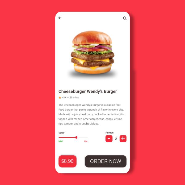 Food App Detail Page Ui Design Download For Free