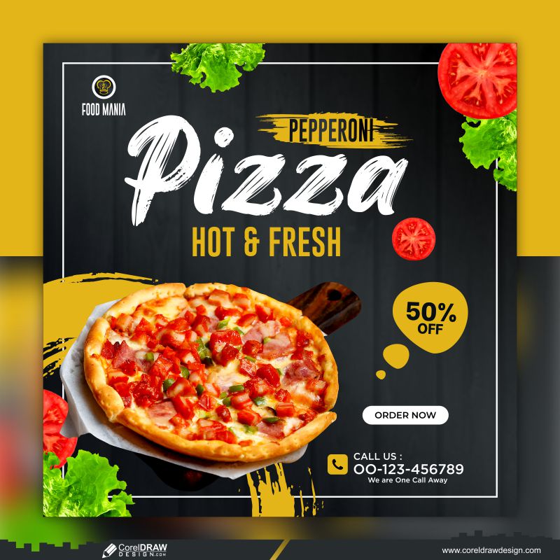 Hot Fresh Pizza Template