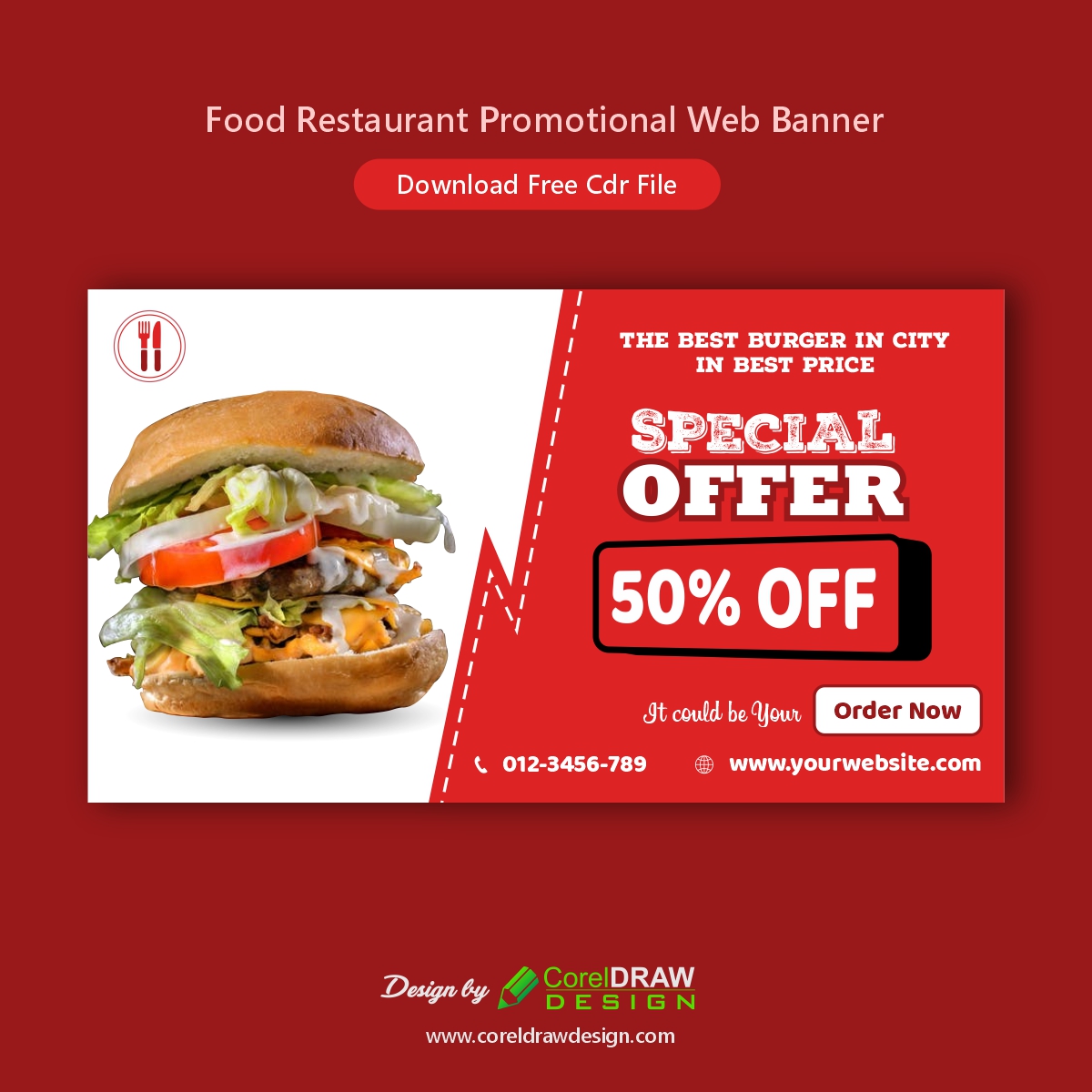 Food Restaurant Promotional Web Banner 