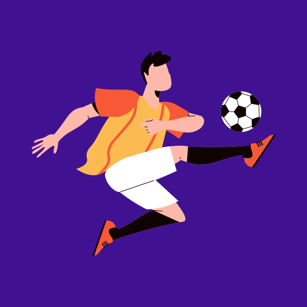 Football Playing Vector Boy Vector Design With Free cdr Download for Free