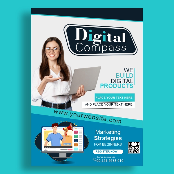 Free Digital Marketing Banner And Flex Vector Template Design Download For Free With Cdr File