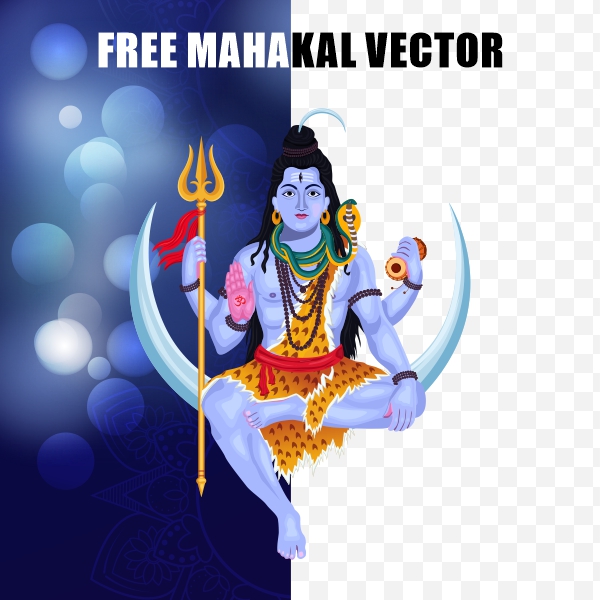 Free Mahakal Shiv ji Indian God Vector illustration Download For Free