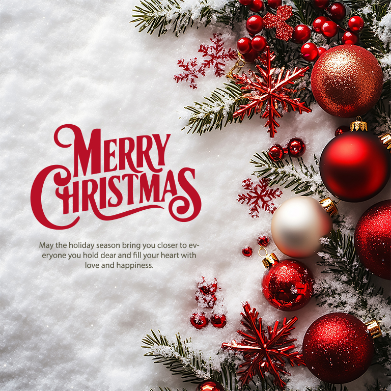 Free Merry Chrsitmas 2025 Greeting Banner PSD Download For Free