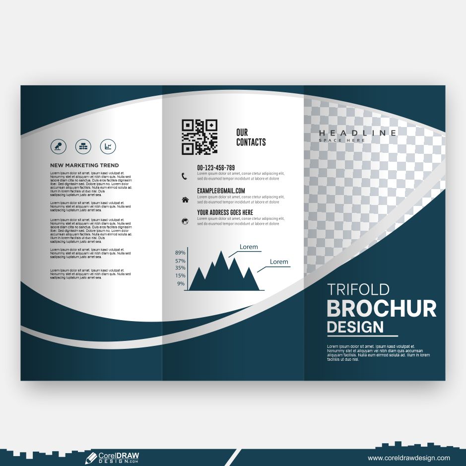 free trifold brochure and flyer template premium cdr design