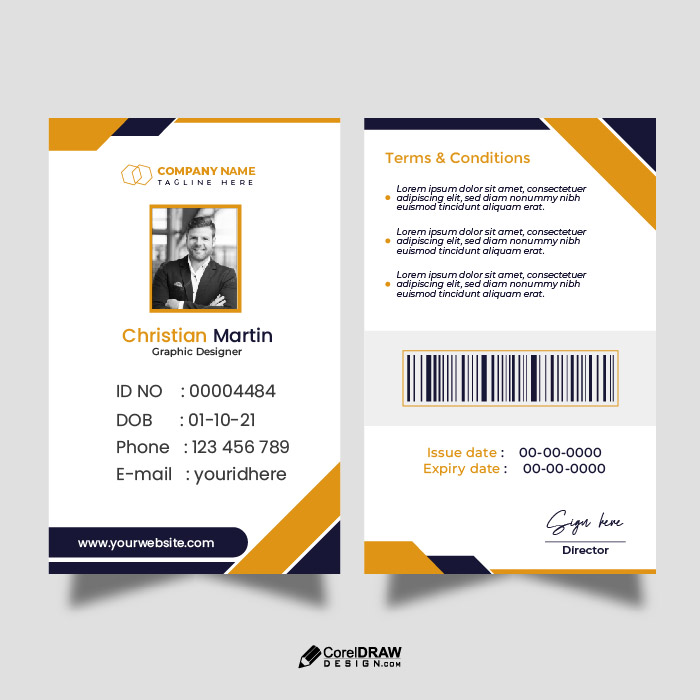 Free vector abstract id cards template cards
