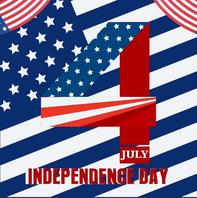 Free vector flat 4th of july Independence Day Download For Free