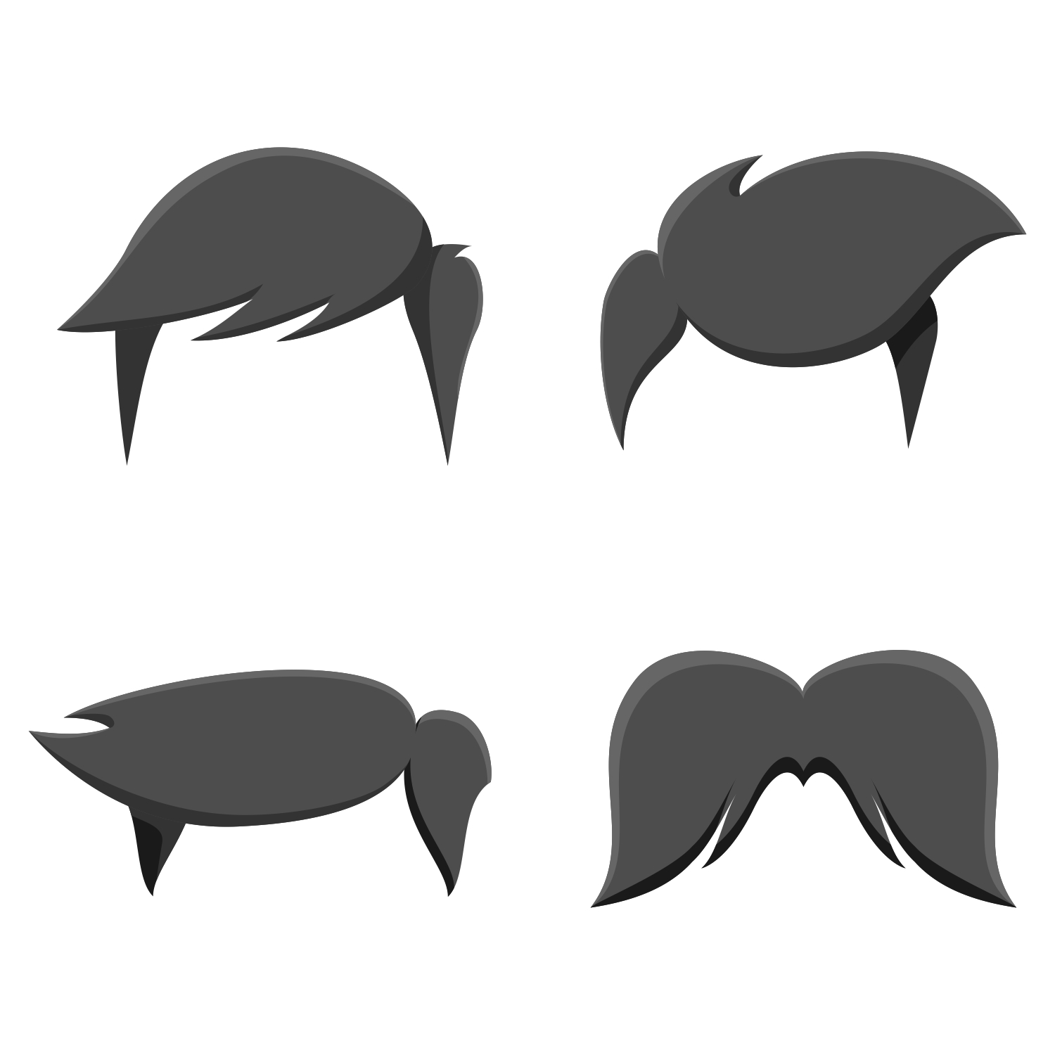Free vector  hairstyle set designs CDR file download for free