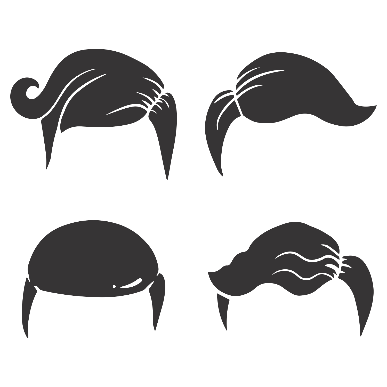 Free vector  hairstyle set designs CDR file download free