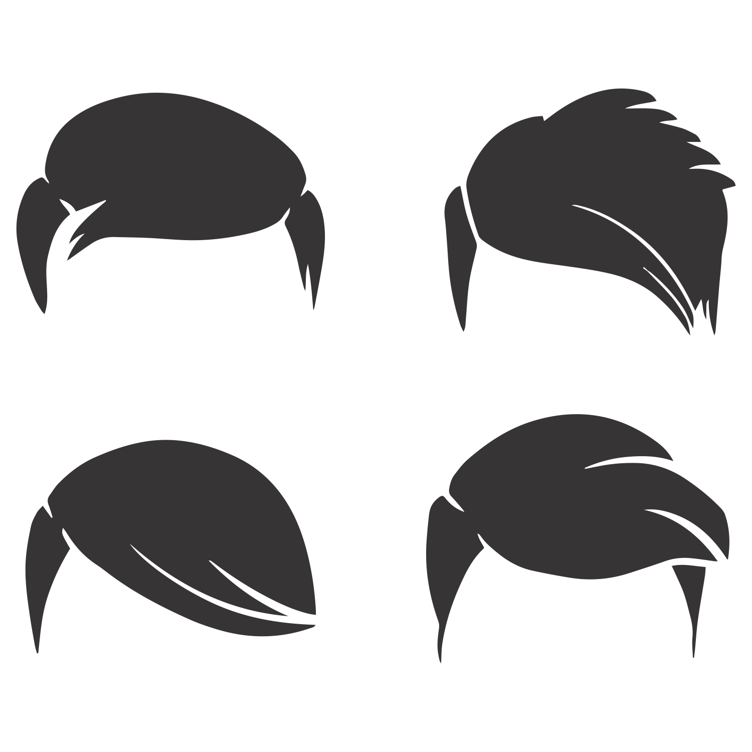 Free vector  hairstyle set designs CDR file download free