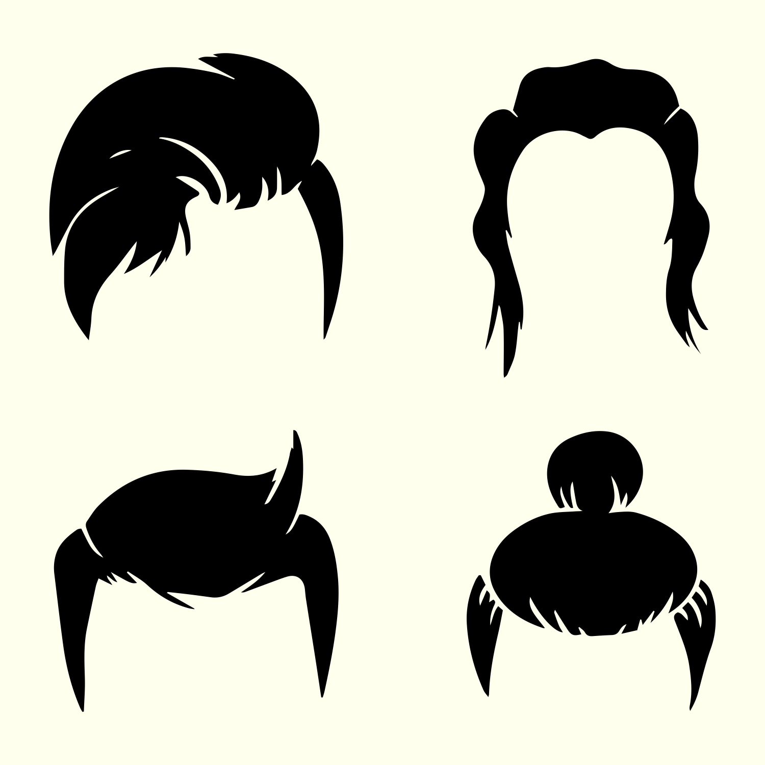 Free vector  hairstyle set designs CDR file download free