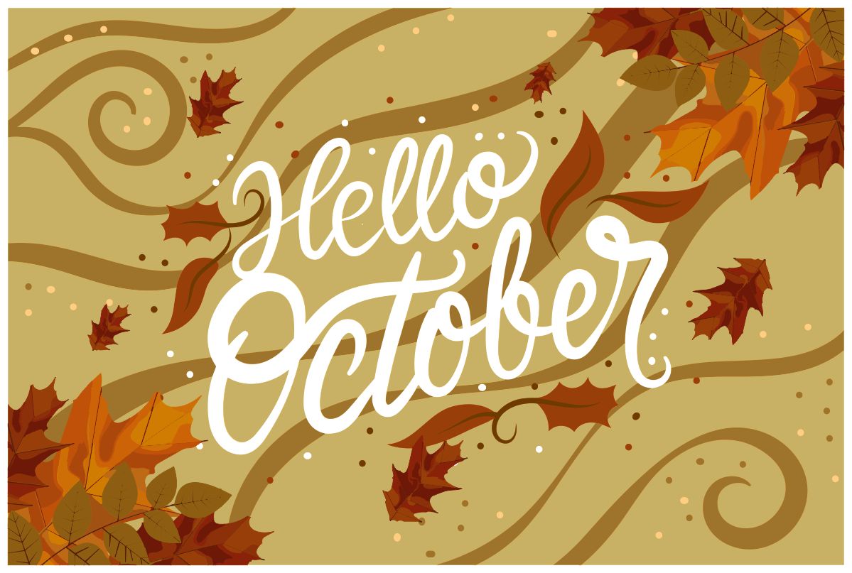 Free vector hello october background download for free