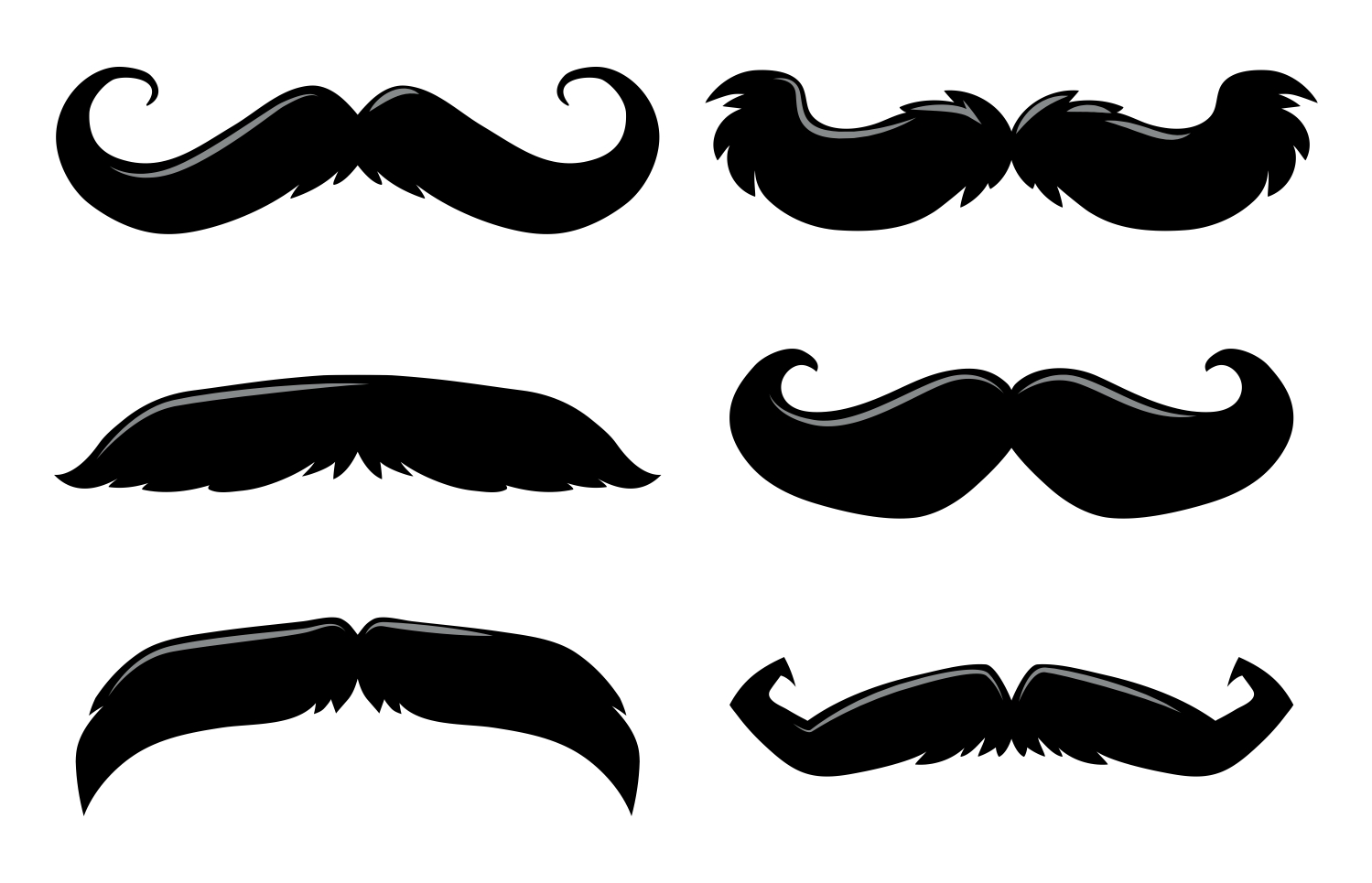 Free vector  Mustache set designs CDR file download free