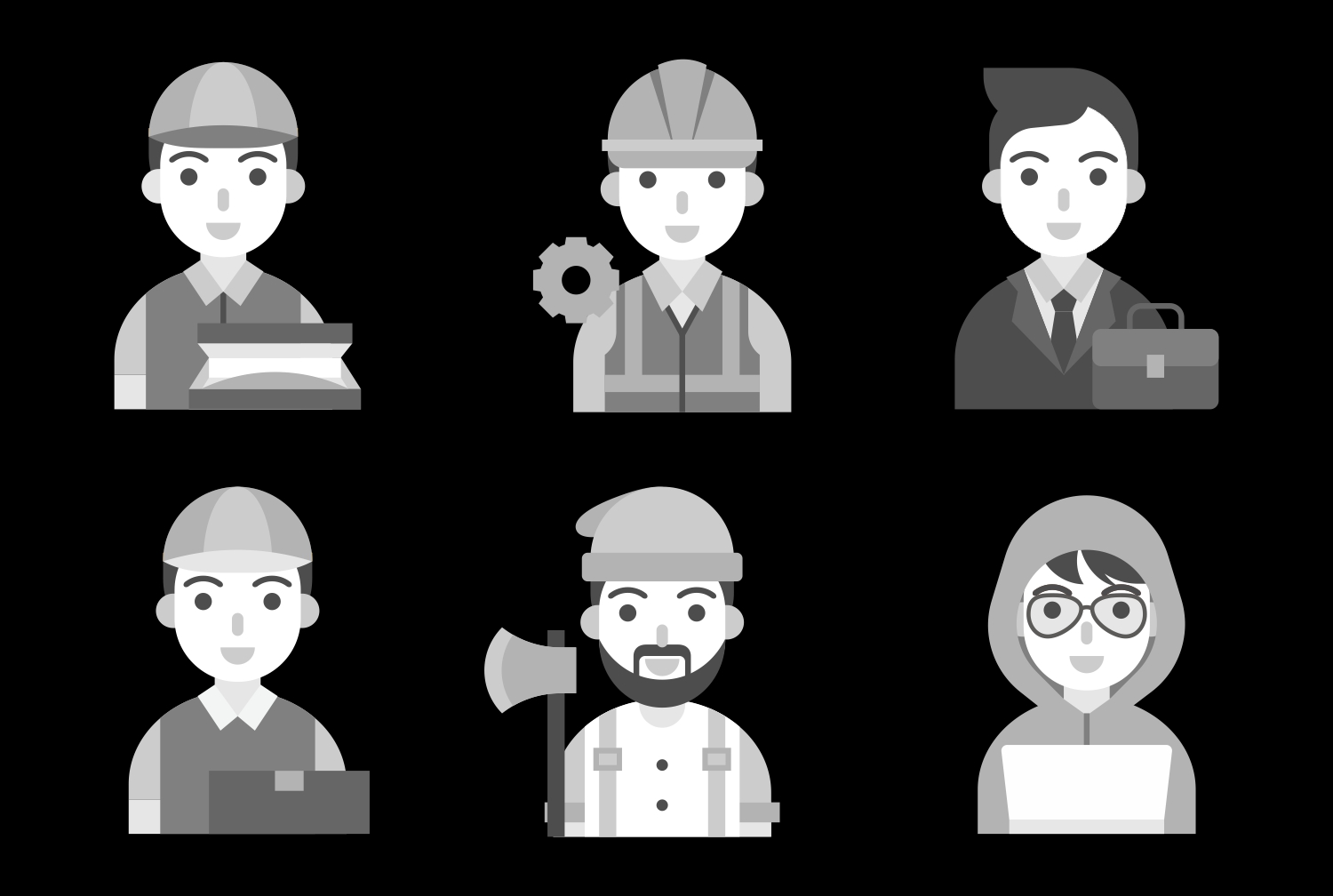 free vector Profession and job related icon set design CDR file download for free