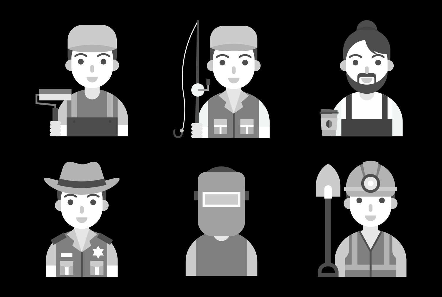 free vector Profession and job related icon set design CDR file download for free