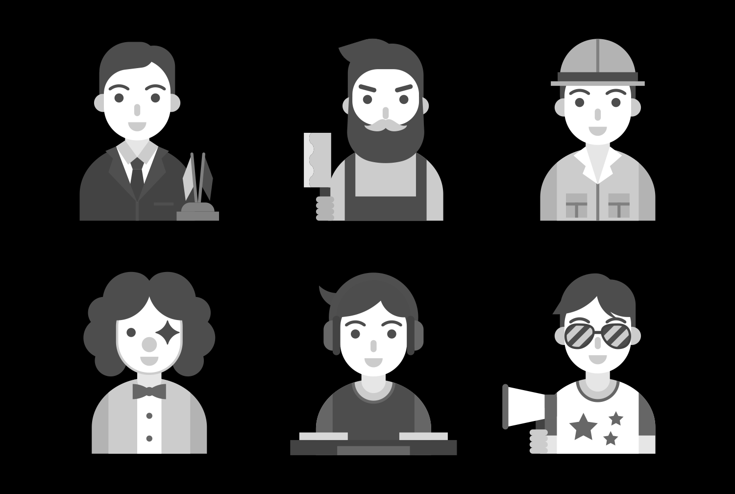 free vector Profession and job related icon set design CDR file download for free