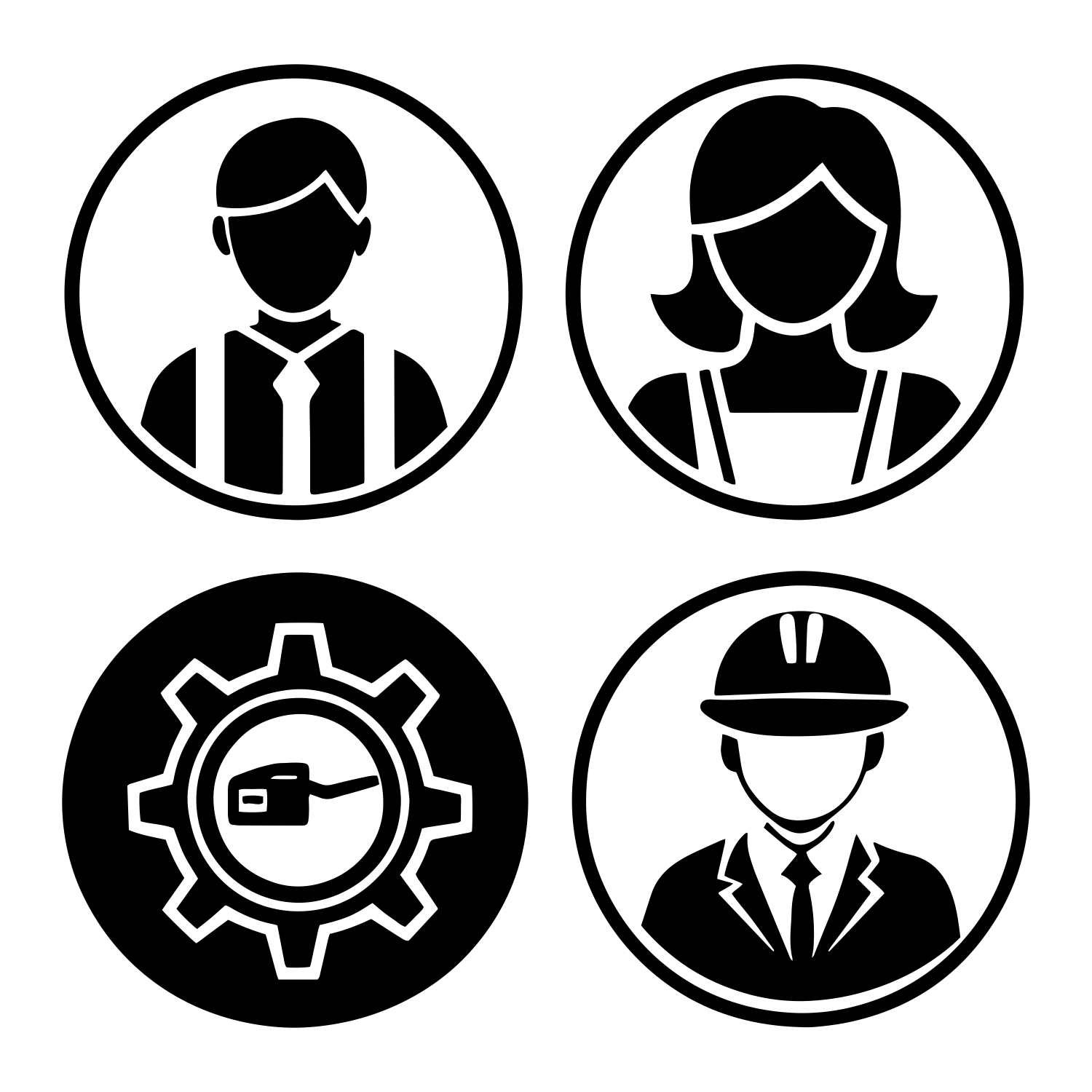 Free vector set of worker icon illustration isolated in white background CDR file download for free