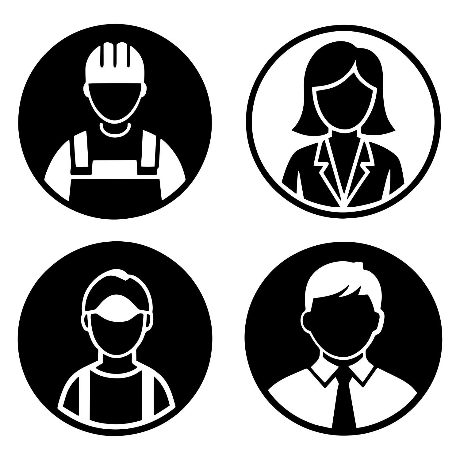 Free vector set of worker icon illustration isolated in white background CDR file download free