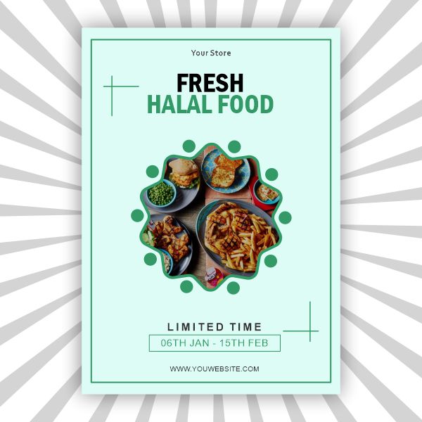 Fresh Halal Food Vectors Design & Creativity for Free Download in cdr file