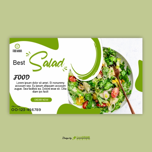 Fresh Healthy Food Social Media Banner Template Premium Design