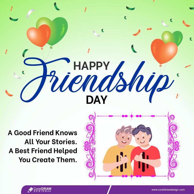 Friendship Day Background With Colleagues Embraced Premium Vector