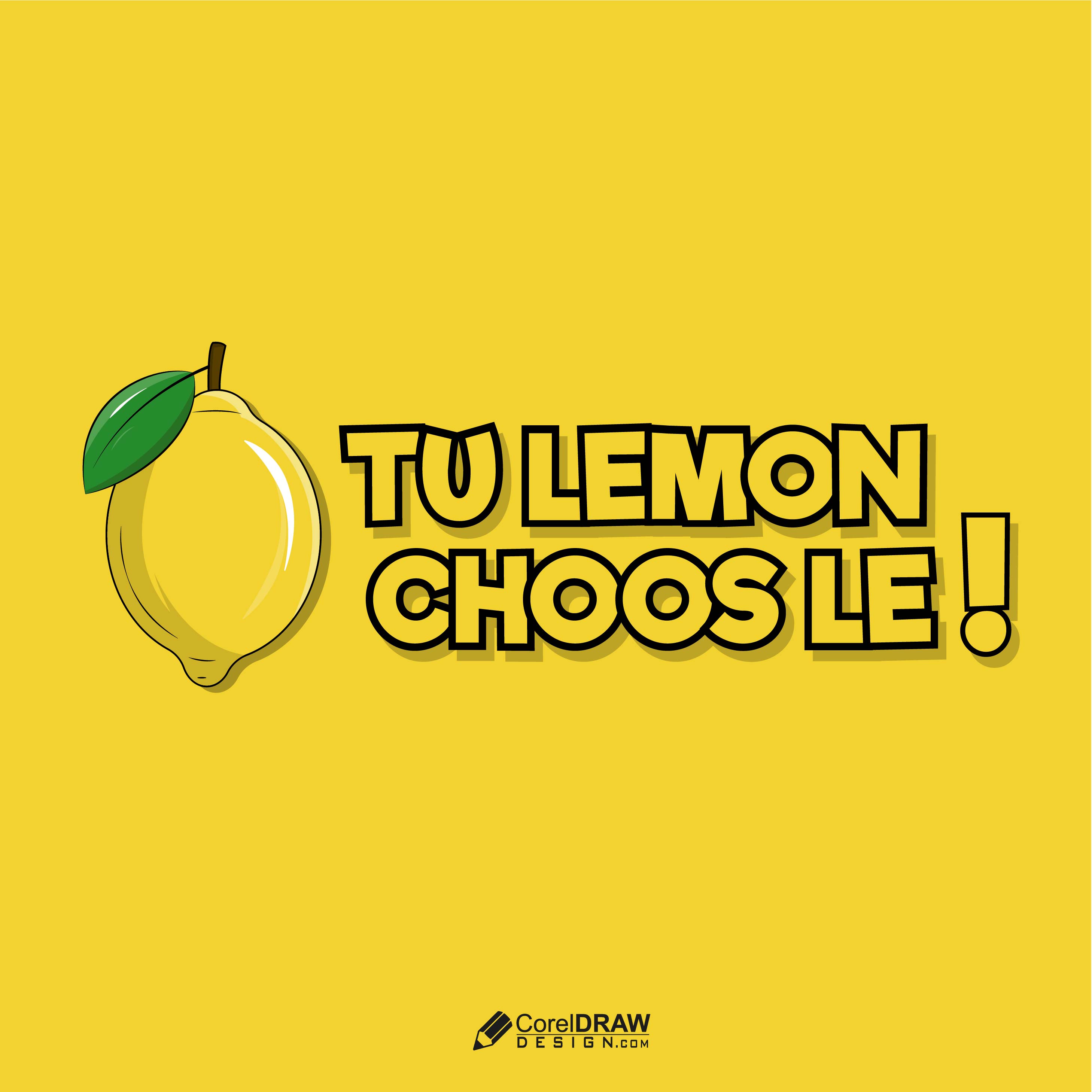 Funny Lemon Comic Tshirt text Vector
