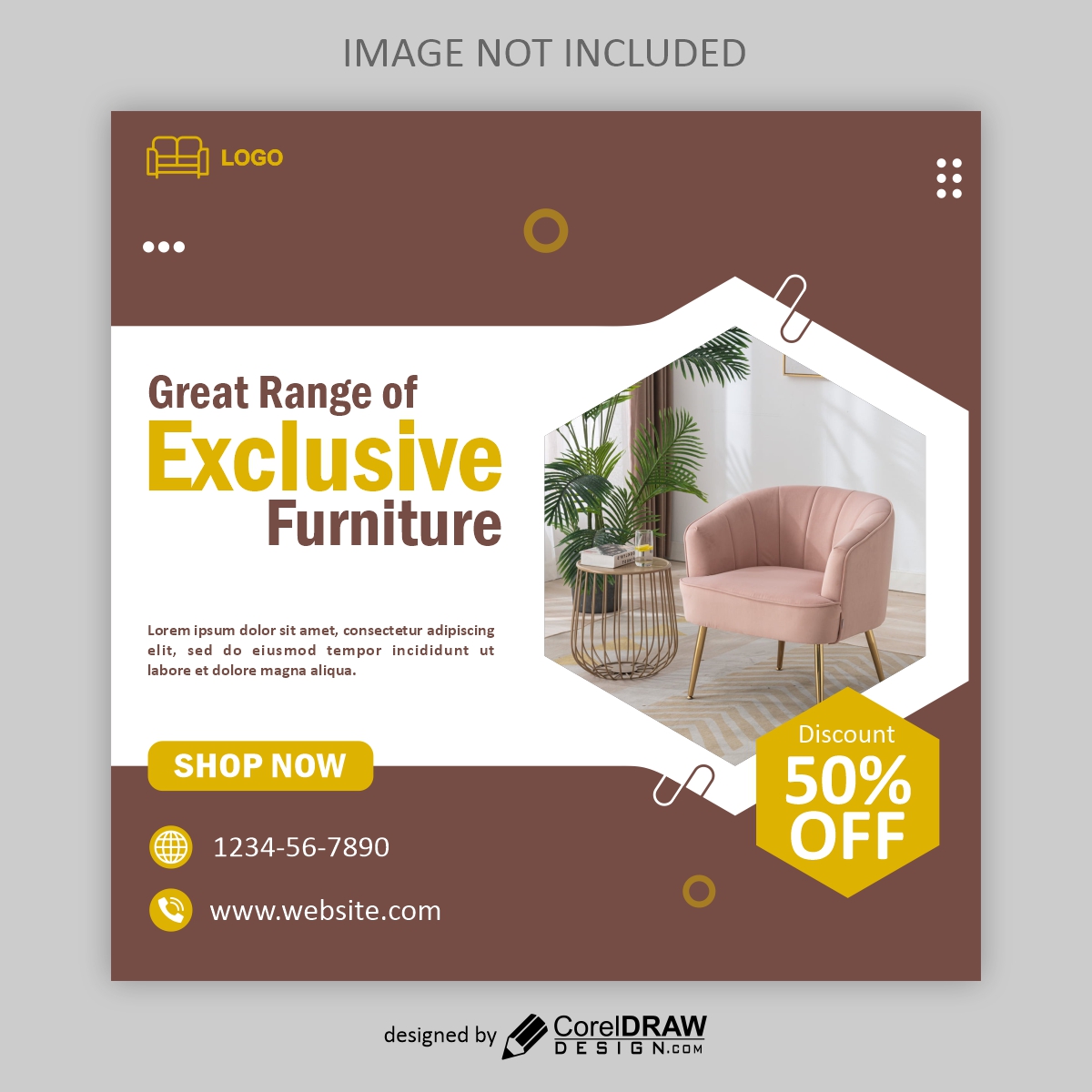 Furniture poster vector design download for free