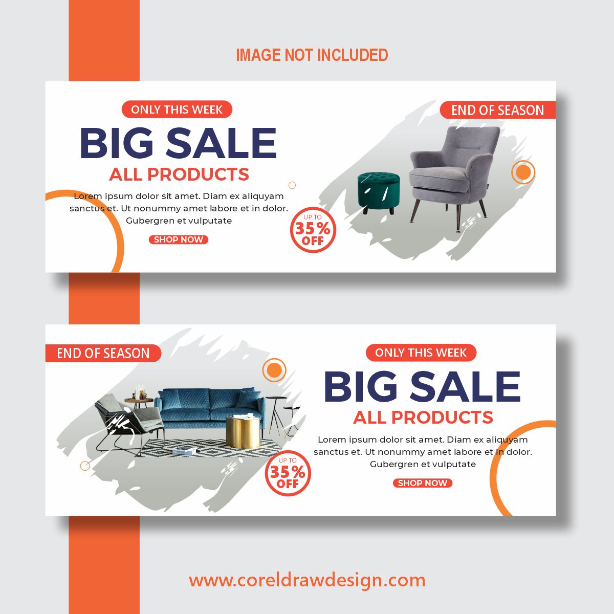 Furniture Sale Banners Free Vector Design