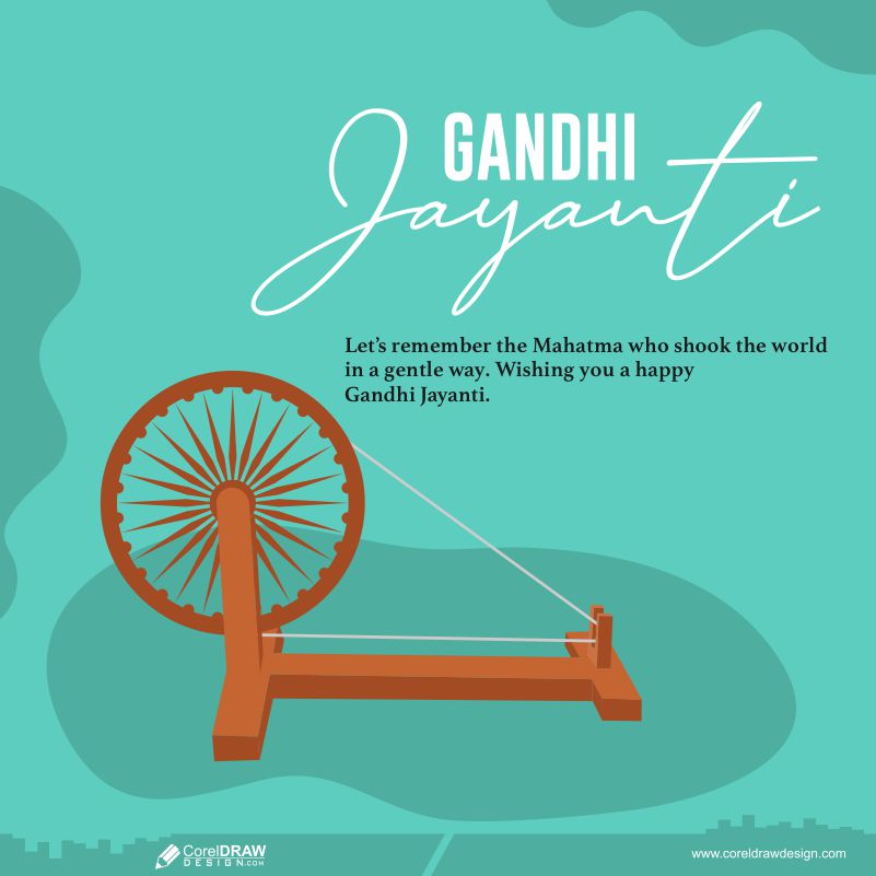 Gandhi Jayanti 2nd October Banner Design Template Premium Vector