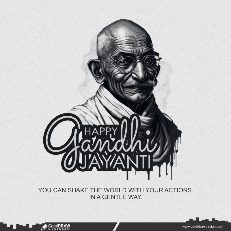 Gandhi Jayanti Drawing Easy Steps || Gandhi Jayanti Poster Drawing for  Project || Keshavlal Vora - YouTube