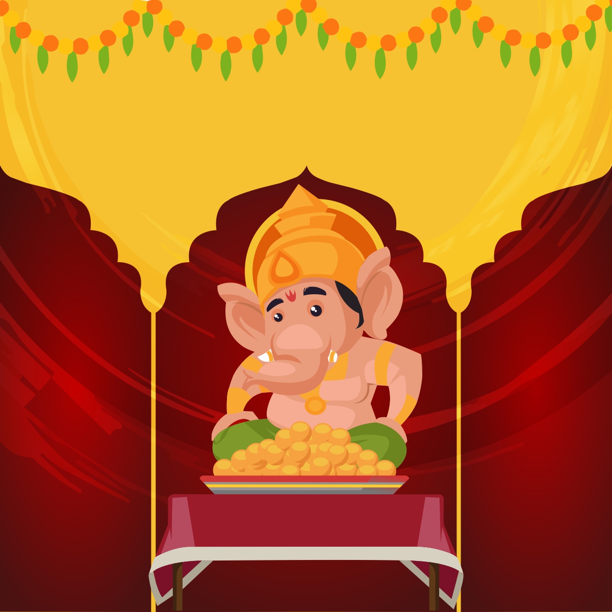 Ganesh Chaturthi poster vector design download for free