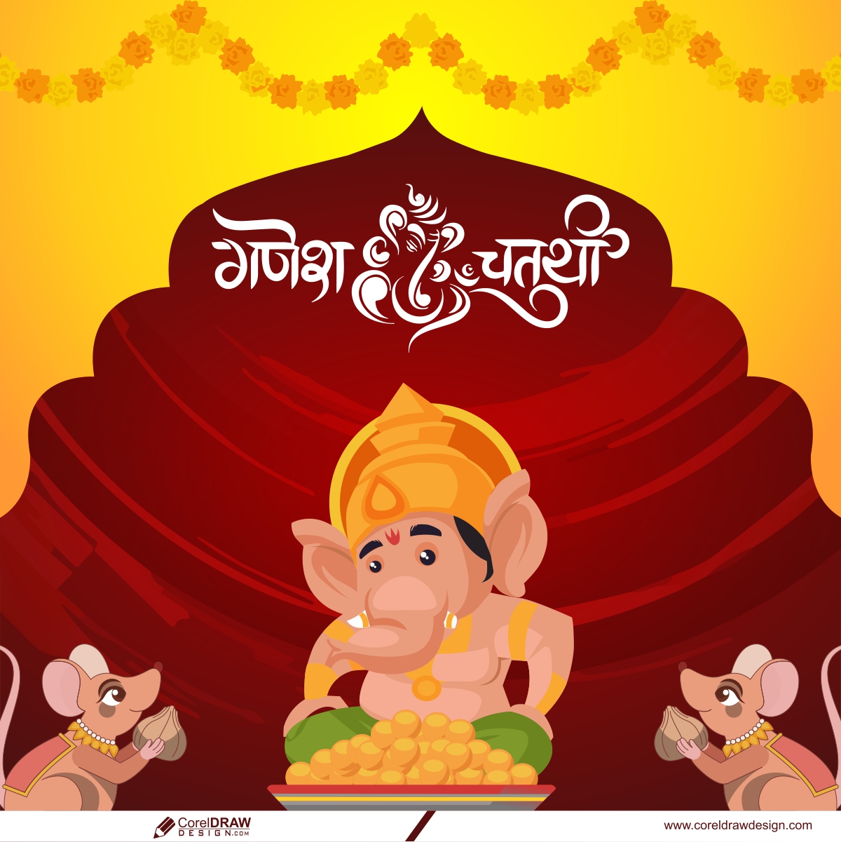 Download Ganesh Chaturthi template vector design download for free ...