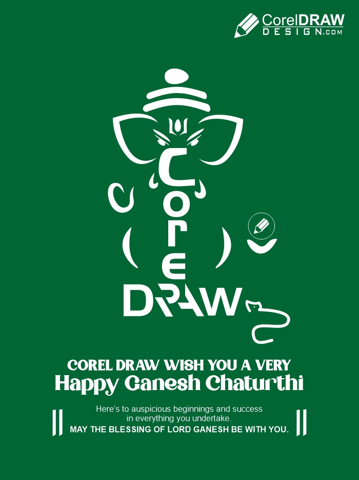 Ganesh Chaturthi Wishes From CorelDraw Design Vector Cdr Download For Free