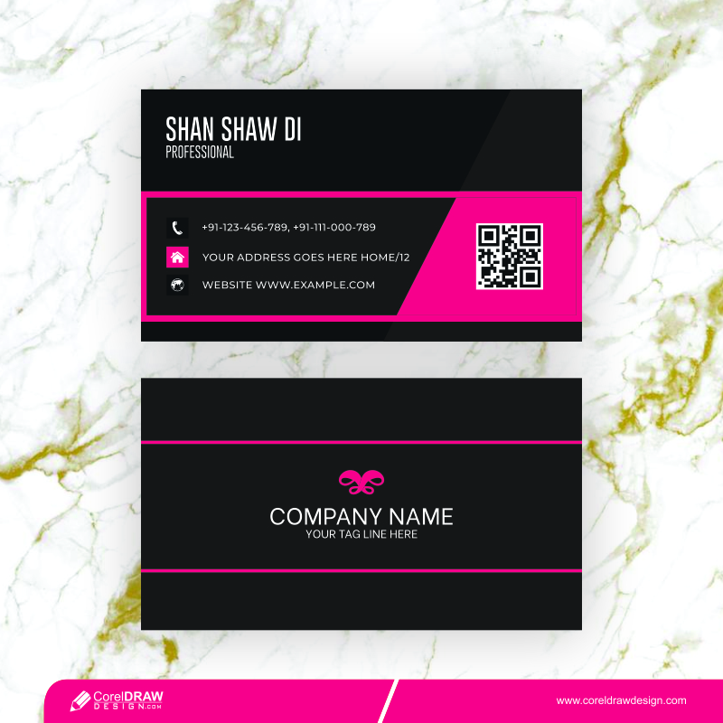 General Business Double Sided Business Card Premium Vector