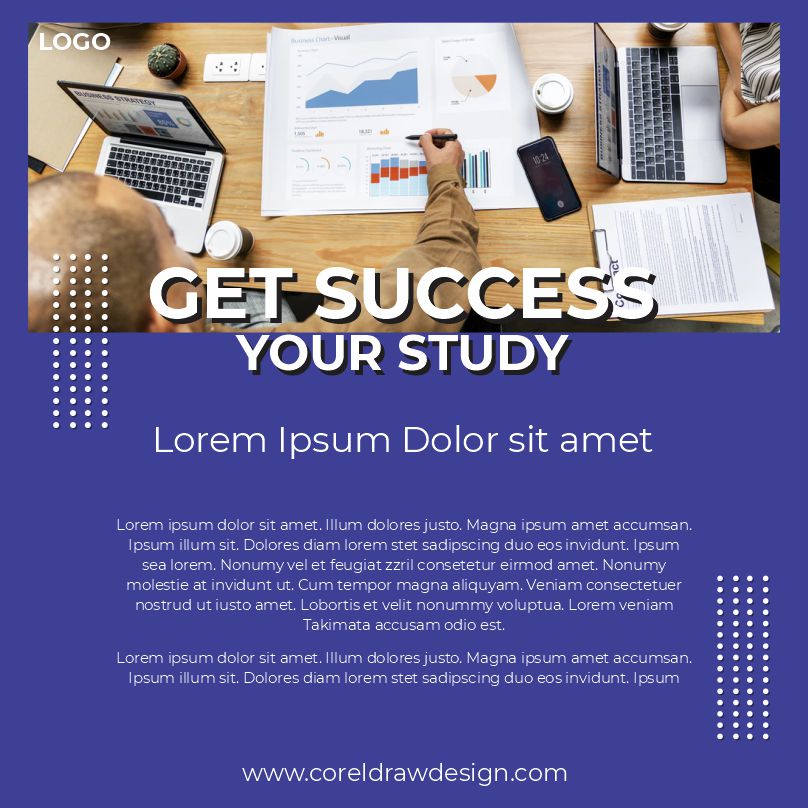 Get Success YOur Study Download From Coreldrawdesign Simple Poster
