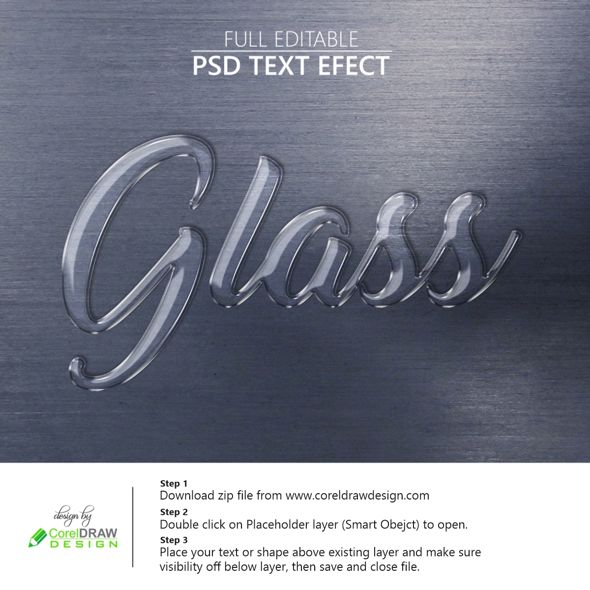 Download Download Glass Effect on Text or Shape Mockup Template Free Psd | CorelDraw Design (Download ...