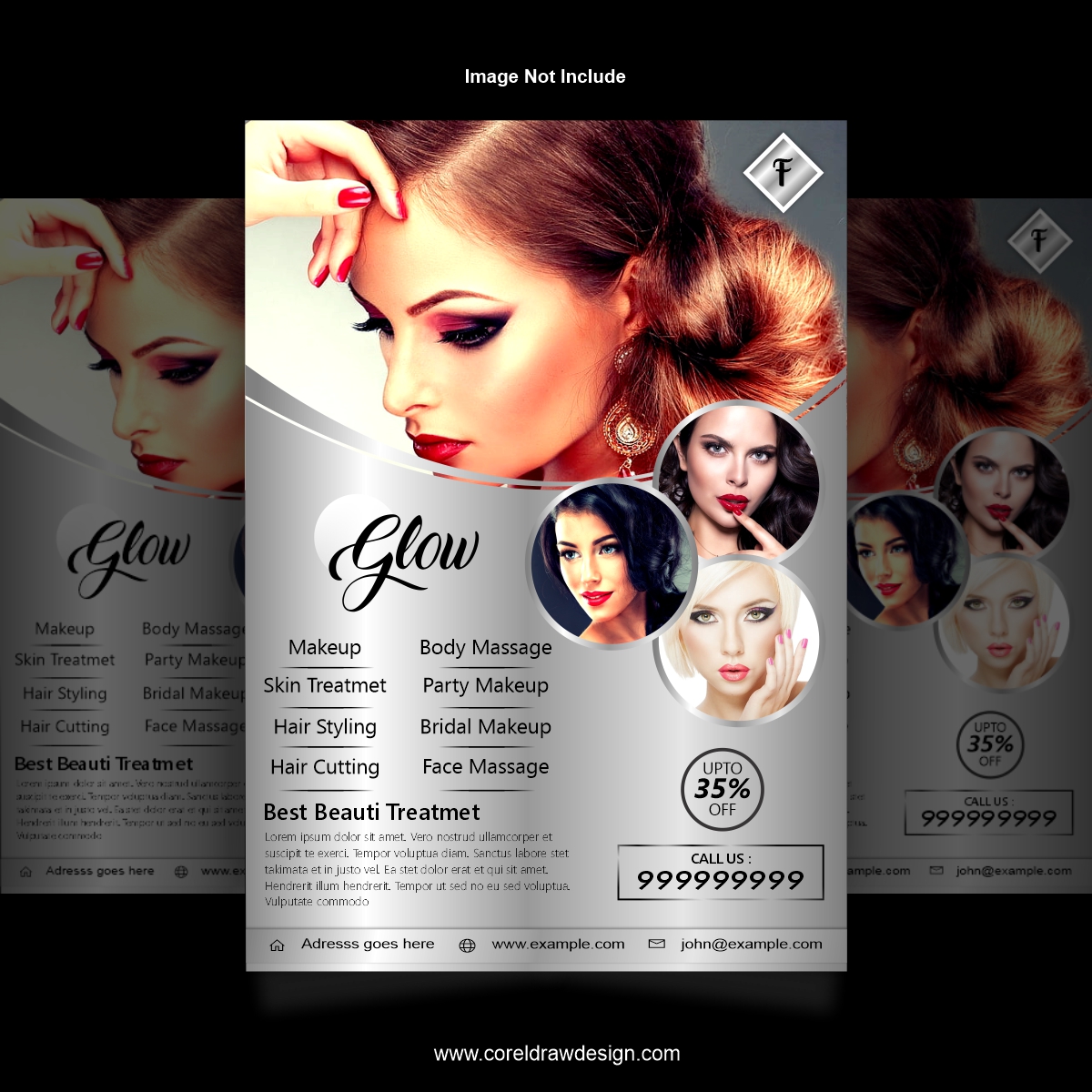 Glow Beauty Salon Flyer Design