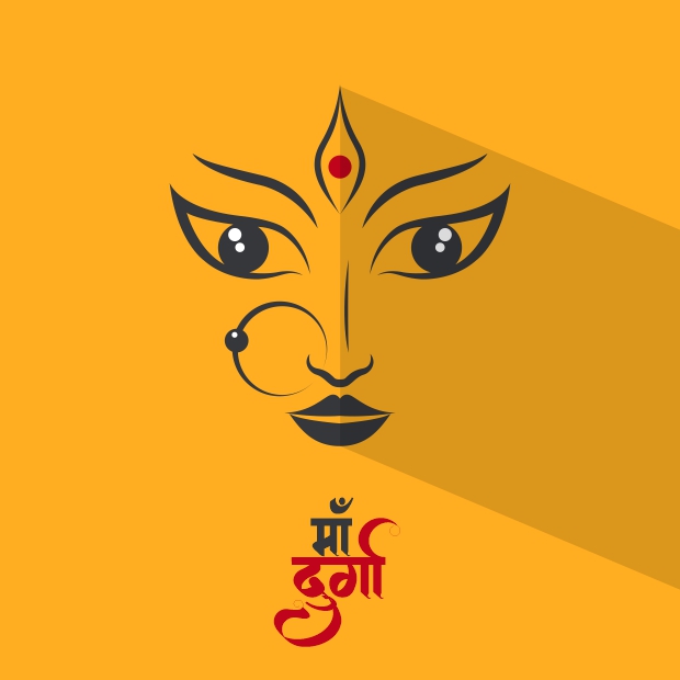 Download Goddess Durga Face in Happy Durga Puja background Stock Vector  Image | CorelDraw Design (Download Free CDR, Vector, Stock Images,  Tutorials, Tips & Tricks)