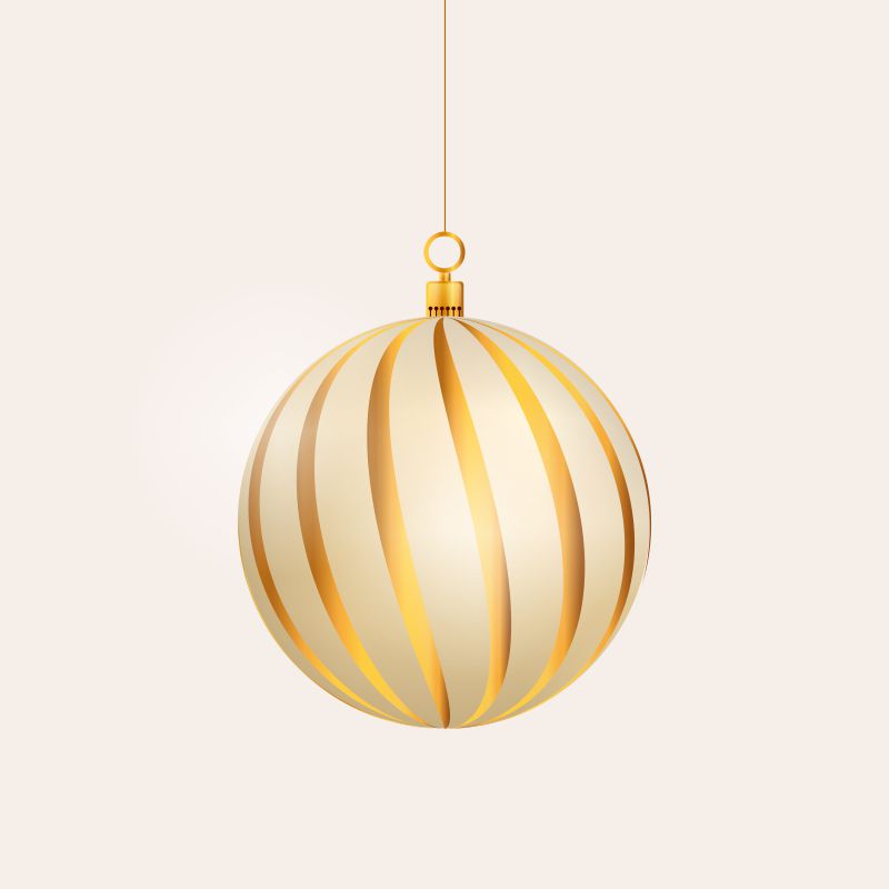 Golden Ball New year and Christmas Ball Vector Cdr file Download For Free