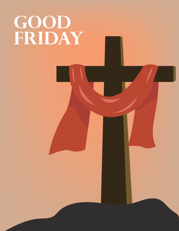 Good Friday Wishes Poster Illustration Vector Free