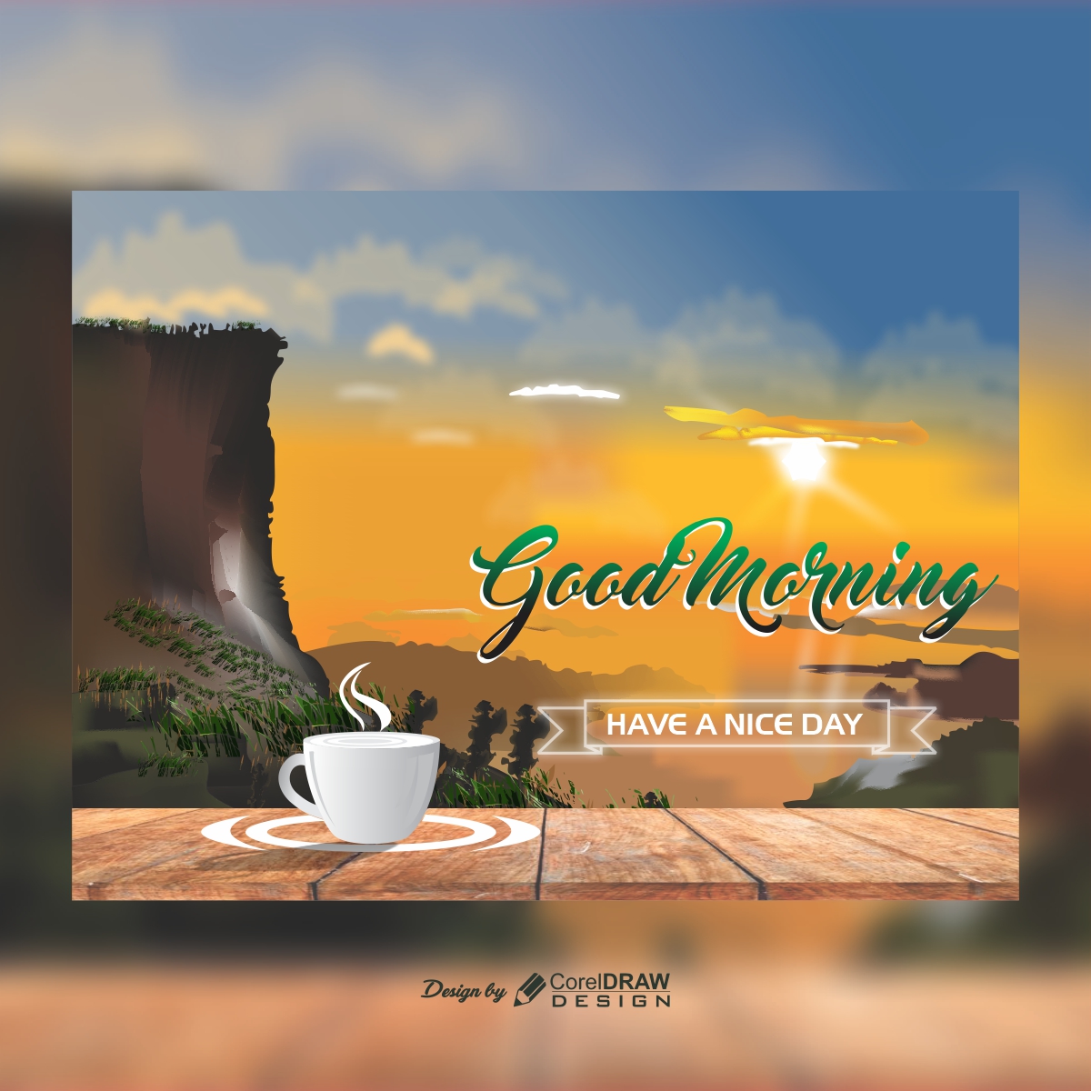 Download Good Morning Wish Beautiful Realistic Background | CorelDraw  Design (Download Free CDR, Vector, Stock Images, Tutorials, Tips & Tricks)