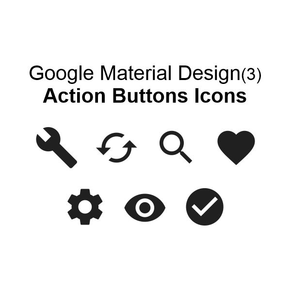 Google Materail Design3 Action Buttons Icons Vector Download For Free
