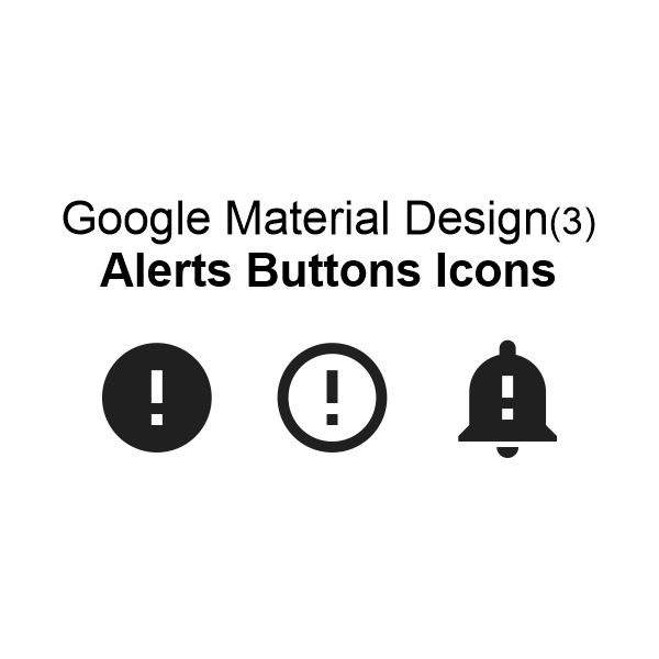 Google Material Design3 Alert Button Icons Download For Free