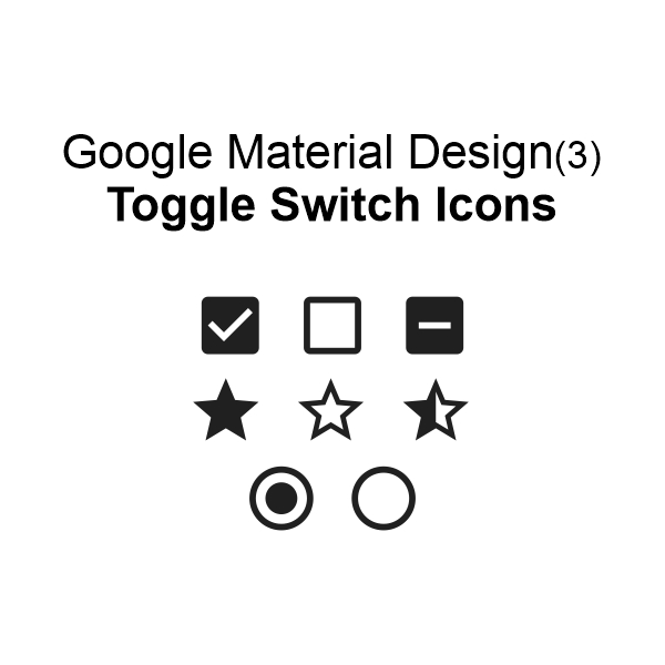 Google Material Design3 Toogle Switch Button Icons Download For Free