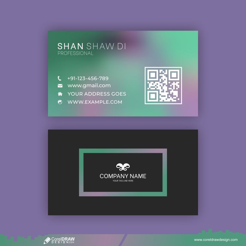 Gradient Business Card Template Free Vector