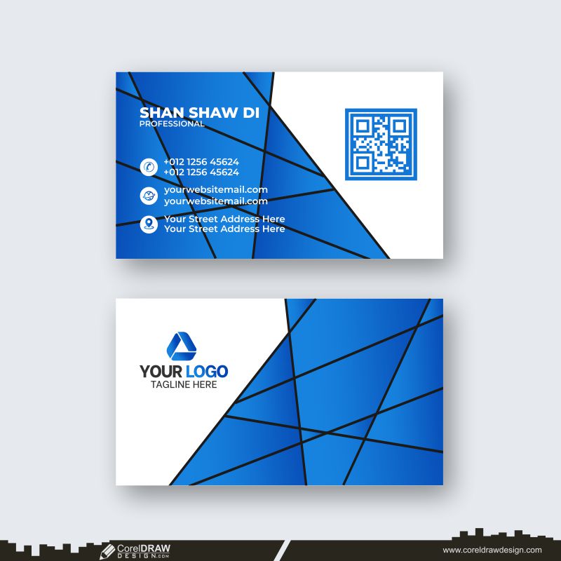 gradient color corporate modern business card download design