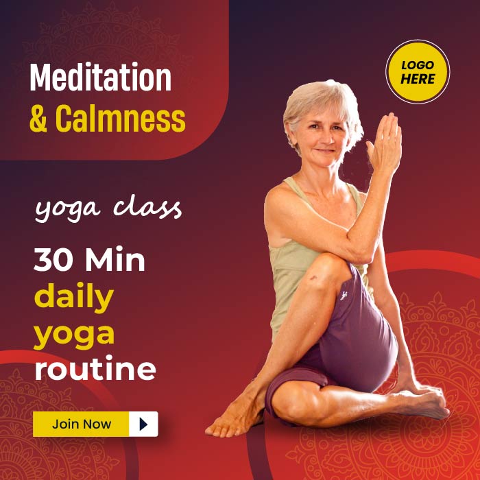 Gradient mandala yoga and meditation banner vector